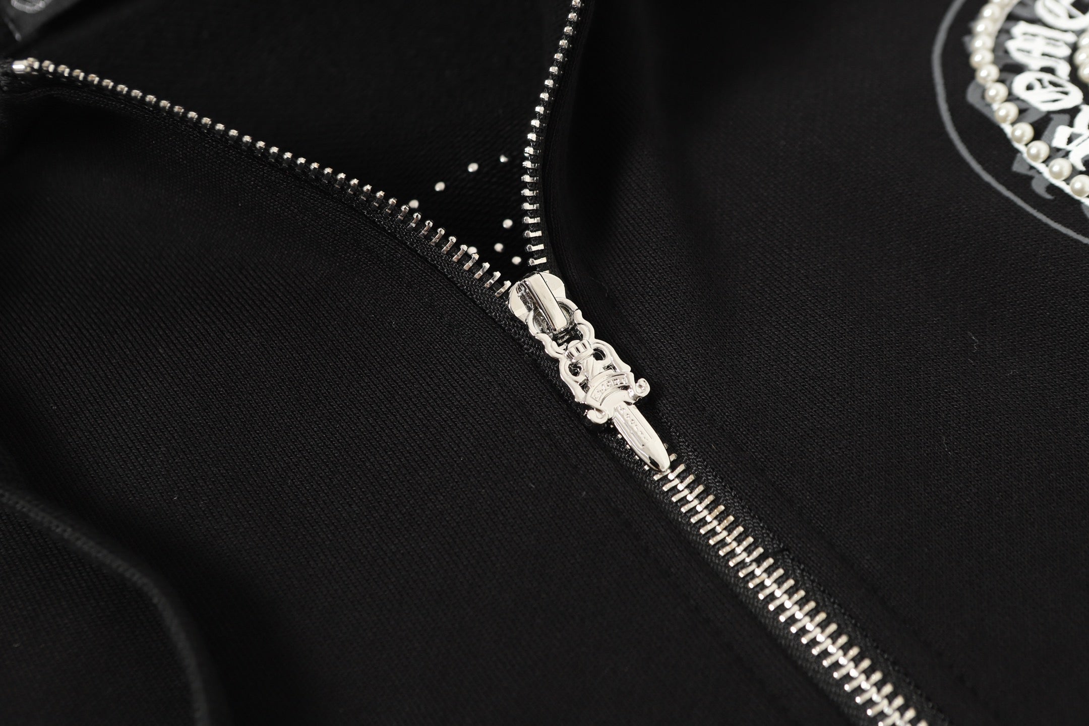 Rhinestone Horseshoe Hoodie - Black Gothic Streetwear Sweatshirt 2601