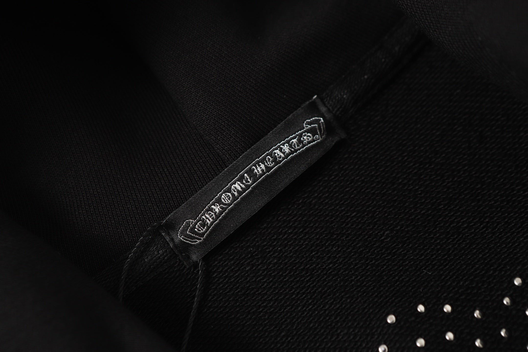 Rhinestone Cross Hoodie - Black Gothic Streetwear Sweatshirt 2633