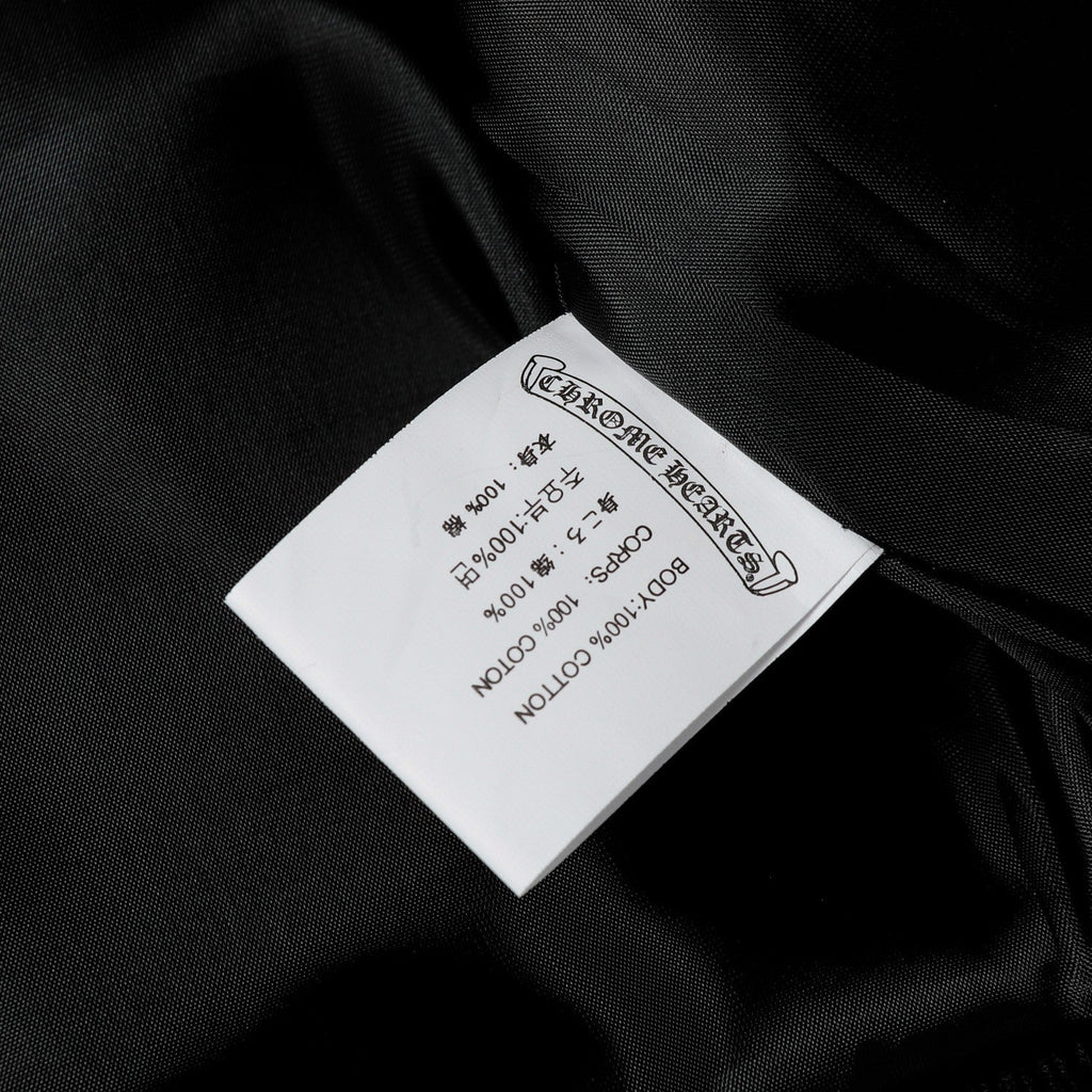 Layered Cross Varsity Jacket - Black White Street Style Outerwear 2208