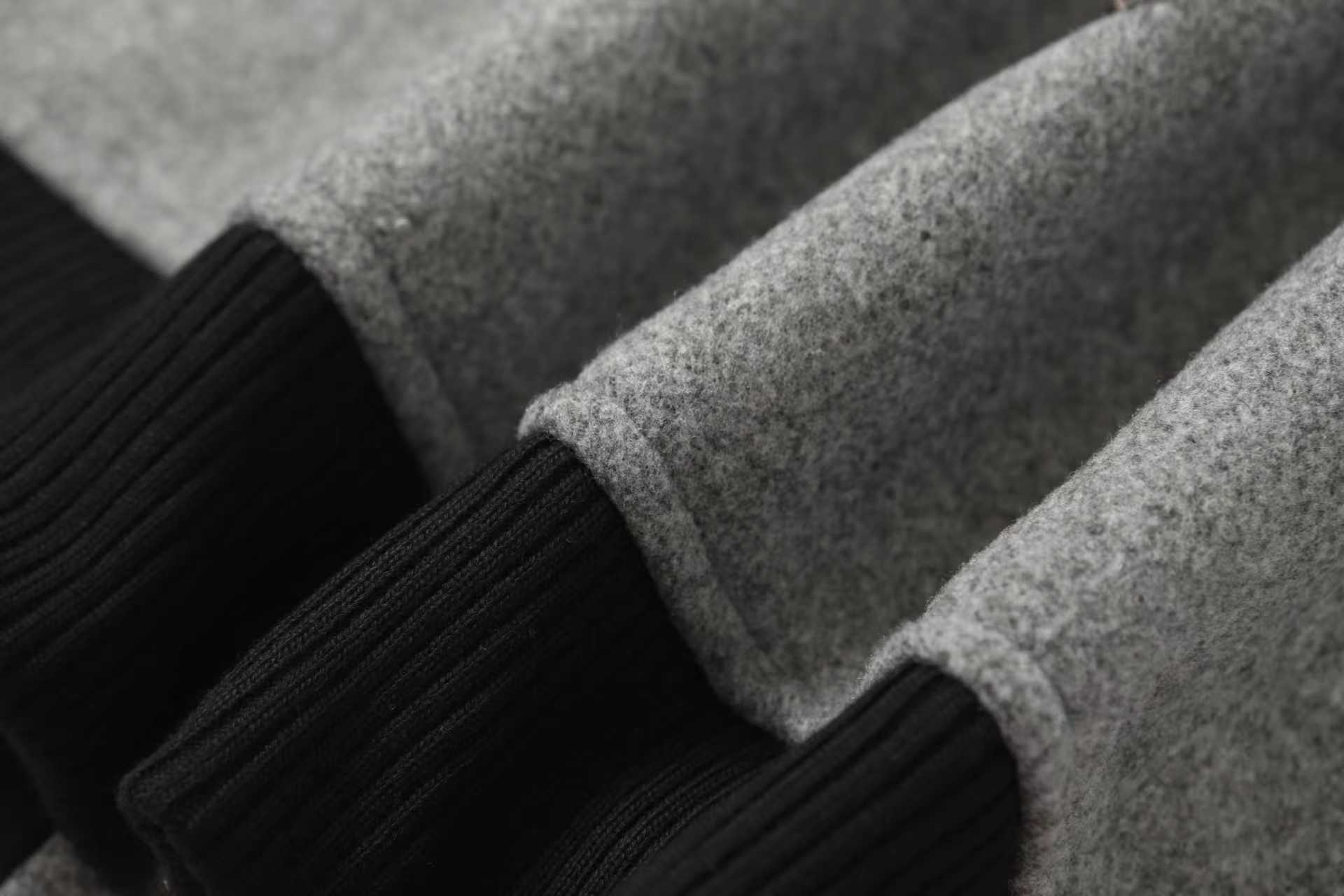 Multi Cross Varsity Jacket - Grey Black Street Jacket 2215