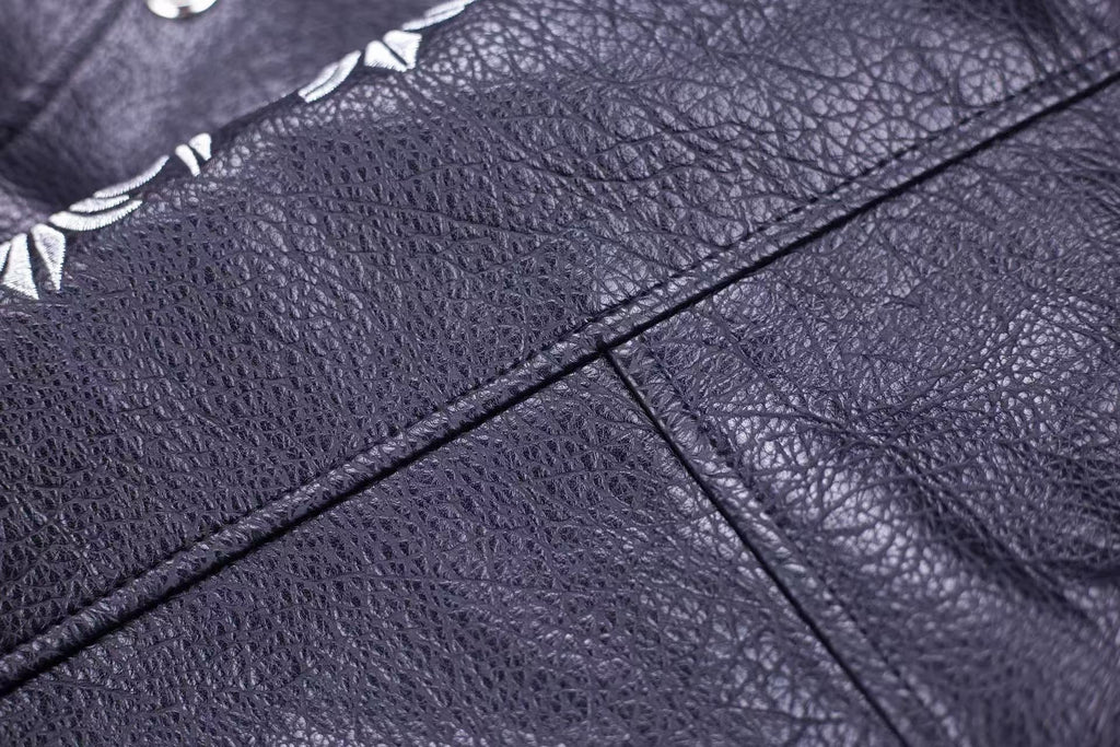 Fleur-de-lis Patch Varsity Jacket - Grey Tie-dye Outerwear A5588